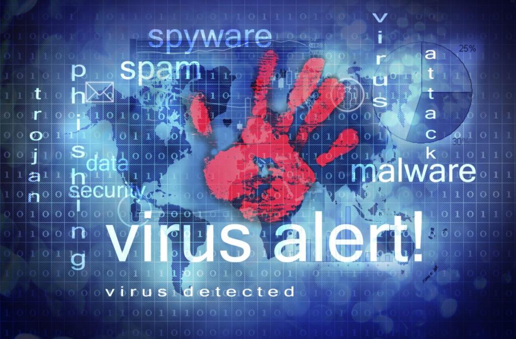 Image of virus alert messages for CYMOD Project from Charles River Analytics
