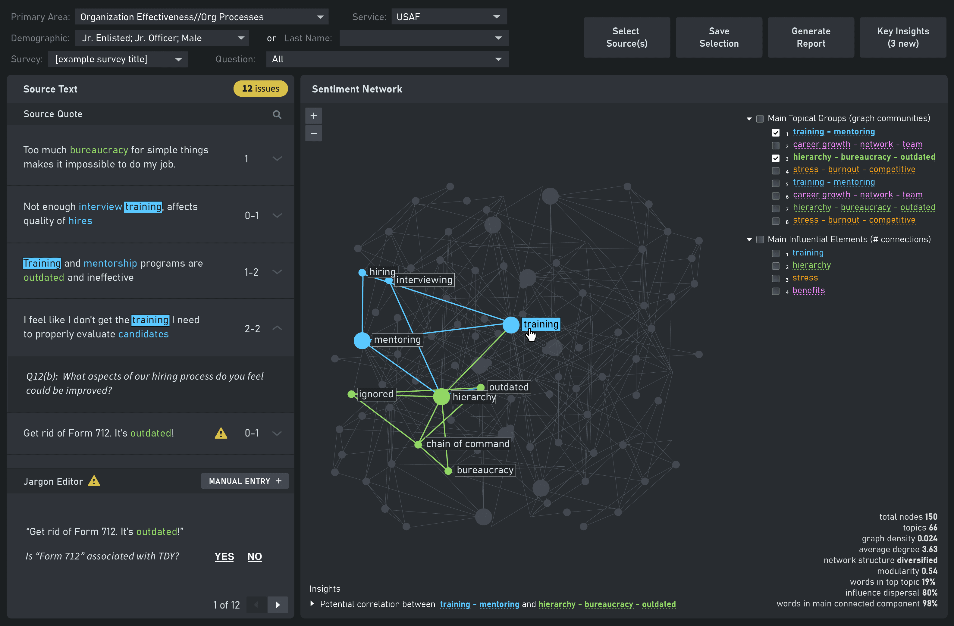 analyst_with word selected Prototype of JALAD user interface for analysts