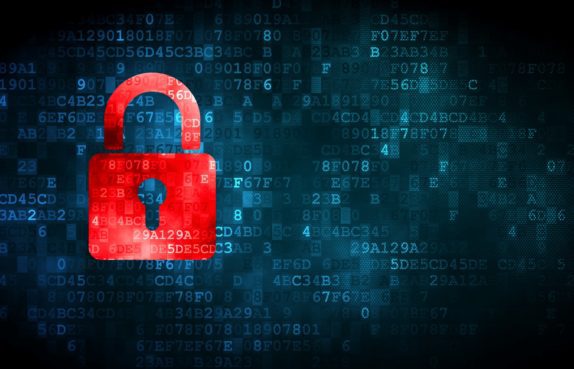 Red Lock cyber data background
